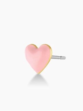 Gorjana Blush Heart Charm Stud Earring New